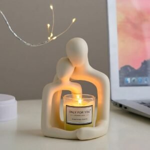 Hug Sculpture Ceramic Candle Holder with Scented Candle 20% off