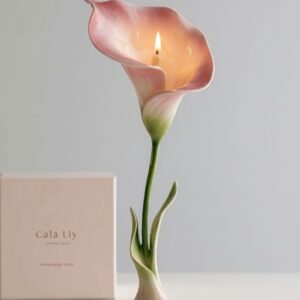 Calla Lily Ceramic Candle Holder / Aromatherapy Lamp 20% off